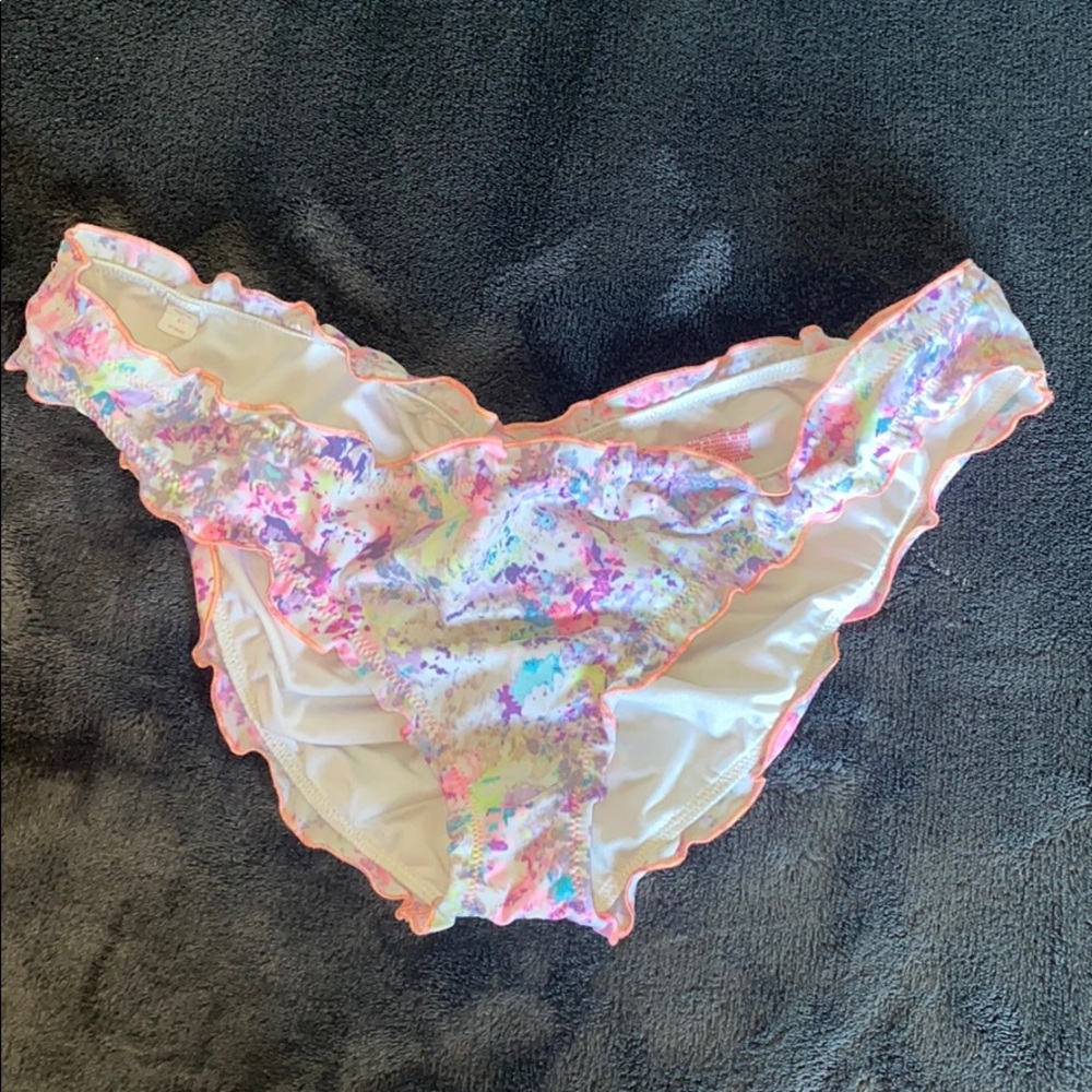 Ruched Victoria’s Secret floral bikini bottoms